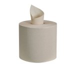 Maxi bobine d'essuyage à dévidage central Lucart EcoNartural havane - Colis de 6