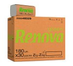 Papier essuie-mains recyclé pliage enchevêtré Renova Green - Carton de 5400