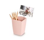 Pot à crayons plastique Cep Minéral rose poudré