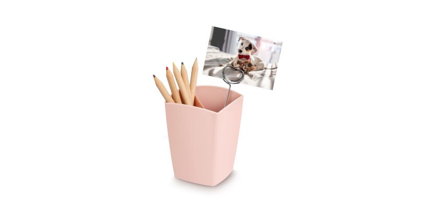 Plastic pencil holder Cep Mineral powdery pink