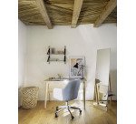 Chaise de bureau Madina gris clair