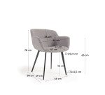 Chaise Nadya, gris clair