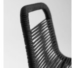 Chaise Lambton en corde H 88 cm noir