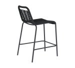 Chaise Lambton en corde H 88 cm noir