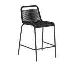 Chaise Lambton en corde H 88 cm noir