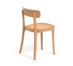 Chaise Romane en bois de hêtre et rotin