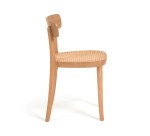 Chaise Romane en bois de hêtre et rotin