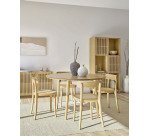 Chaise Romane en bois de hêtre et rotin