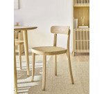 Chaise Romane en bois de hêtre et rotin