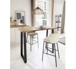 Tabouret Ciselia tissu bouclette H 75 cm couleurs