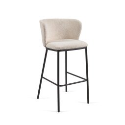 Tabouret Ciselia tissu bouclette, H 75 cm