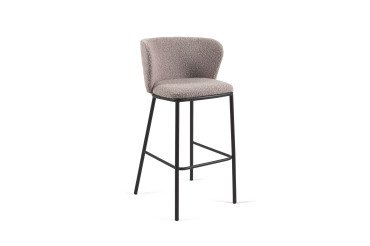 Tabouret Ciselia tissu bouclette, H 75 cm