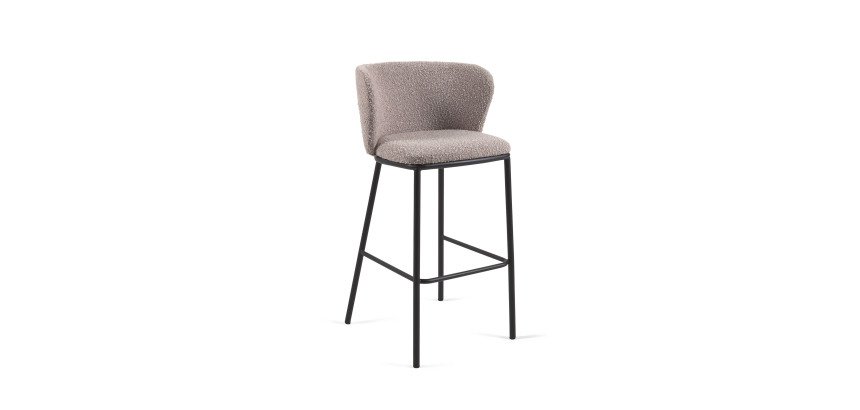 Tabouret Ciselia tissu bouclette H 75 cm couleurs