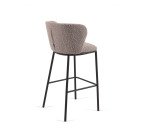 Tabouret Ciselia tissu bouclette H 75 cm couleurs