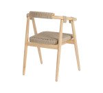 Chaise Majela en bois d'eucalyptus et corde