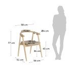 Chaise Majela en bois d'eucalyptus et corde