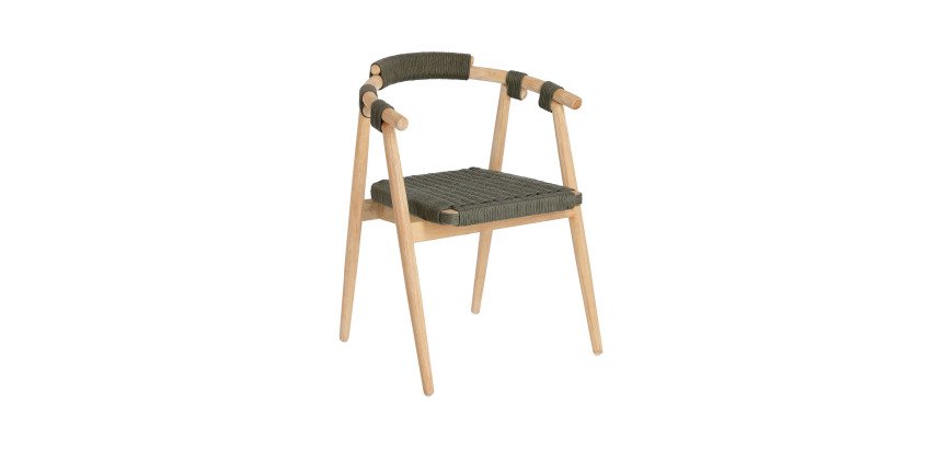 Chaise Majela - corde - bois d'eucalyptus