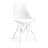 Chaise Ralf métal, blanc