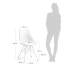 Chaise RALF pieds métal