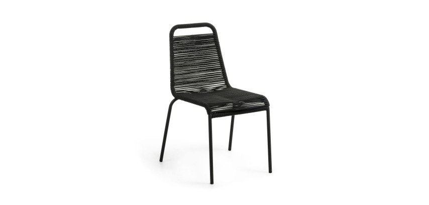 Chaise Lambton - corde - pieds acier