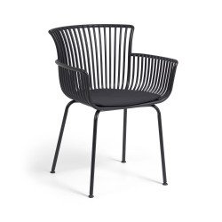 Chaise d'extérieur Surpika - plastique recyclable noire