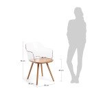 Chaise Bjorg transparente et hêtre massif