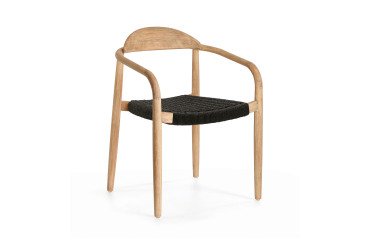 Chair Nina in solid acacia wood and rope