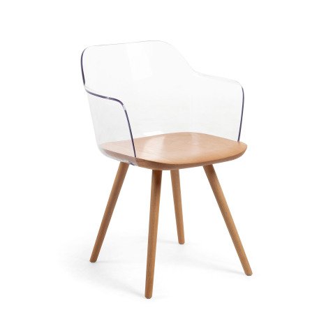 Chair Bjorg translucent and solid wood