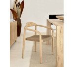 Chaise Nina en bois d'acacia massif et corde