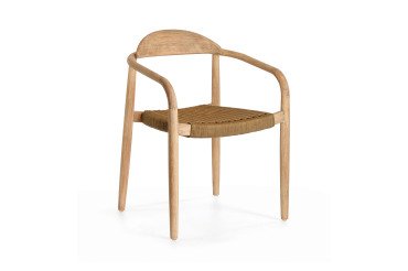 Chair Nina in solid acacia wood and rope