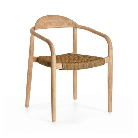 Chair Nina in solid acacia wood and rope