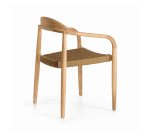 Chaise Nina en bois d'acacia massif et corde