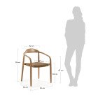Chaise Nina - corde - bois d'acacia massif