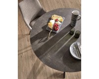 Swivel office chair Jenna fabric - Low back - Black feet