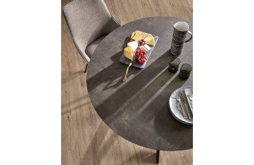 Swivel office chair Jenna fabric - Low back - Black feet