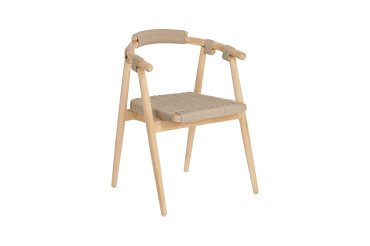 Chair Majela in eucalyptus wood and rope