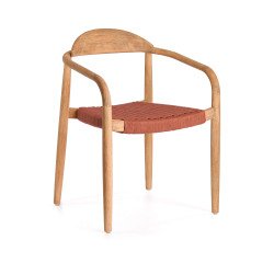 Chaise Nina en bois d'acacia massif et corde