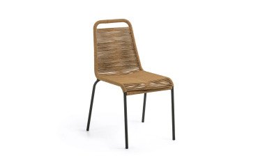 Chaise Lambton - corde - pieds acier