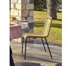 Chaise Lambton - corde - pieds acier