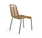 Chaise Lambton - corde - pieds acier