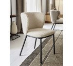 Chaise Ciselia tissu bouclette