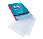 Chemise coin plastique Shine Oxford A4 polypropylène 12/100e transparente incolore - Paquet de 100
