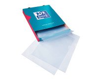 Chemise coin plastique Shine Oxford A4 polypropylène 12/100e transparente incolore - Paquet de 100
