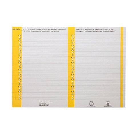 Etiquetas para carpetas colgantes Elba Yellow de 6 x 137 mm (paquete de 270)