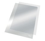 Chemise coin plastique Esselte Leitz A4 polypropylène 10,5/100e incolore - Paquet de 100