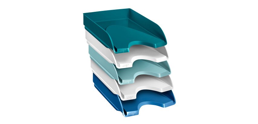 Lot of 5 assorted color Riviera CEP letter trays