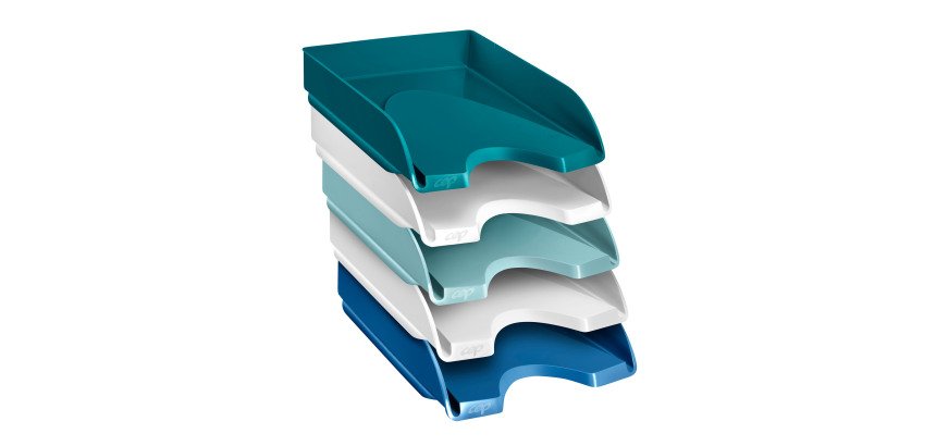 Lot de 5 corbeilles à courrier Riviera CEP couleurs assorties