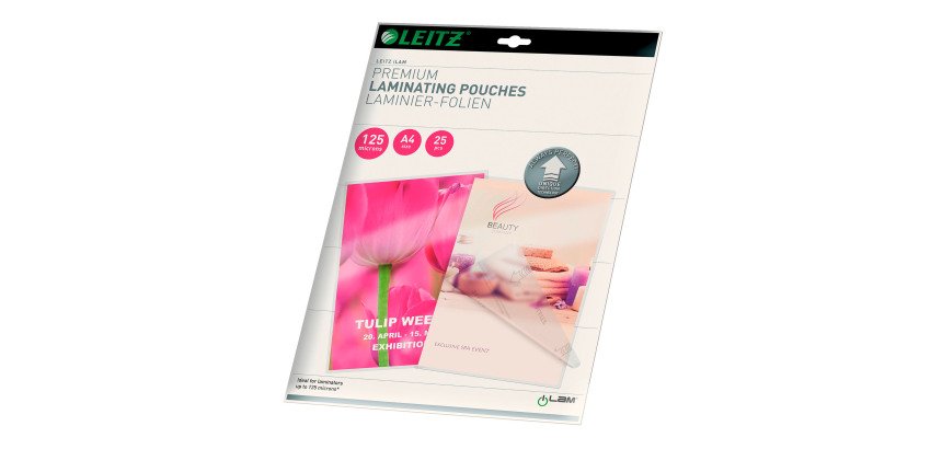 Boîte de 25 pochettes plastification A4 2 x 125 µ brillantes Leitz iLAM