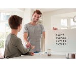 Séparateur de bureau en verre magnétique H44,5 x L 58,5 cm Nobo