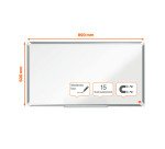 Tableau blanc laqué Premium 16/9e H50 x L89 cm Nobo